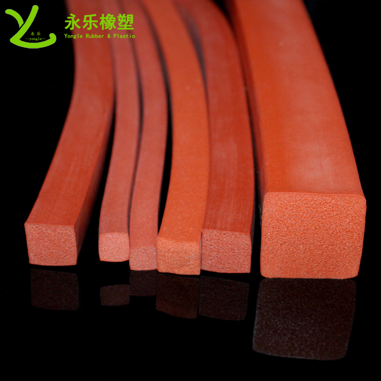 寧河擠出硅膠密封條，耐高溫發(fā)泡硅膠條，阻燃硅膠發(fā)泡條