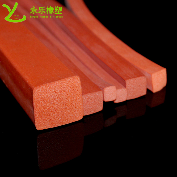 寧河擠出硅膠密封條，耐高溫發(fā)泡硅膠條，阻燃硅膠發(fā)泡條