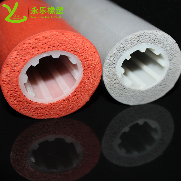 復(fù)合發(fā)泡硅膠管，耐高溫發(fā)泡硅膠管，保溫發(fā)泡硅膠管