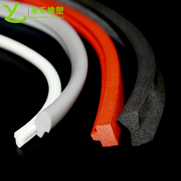 擠出發(fā)泡密封條，定制硅膠發(fā)泡密封條，耐高溫發(fā)泡硅膠密封條