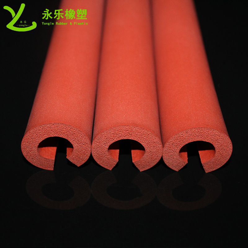 開口發(fā)泡硅膠管，耐高溫發(fā)泡硅膠管，保溫發(fā)泡硅膠管，隔熱發(fā)泡硅膠管