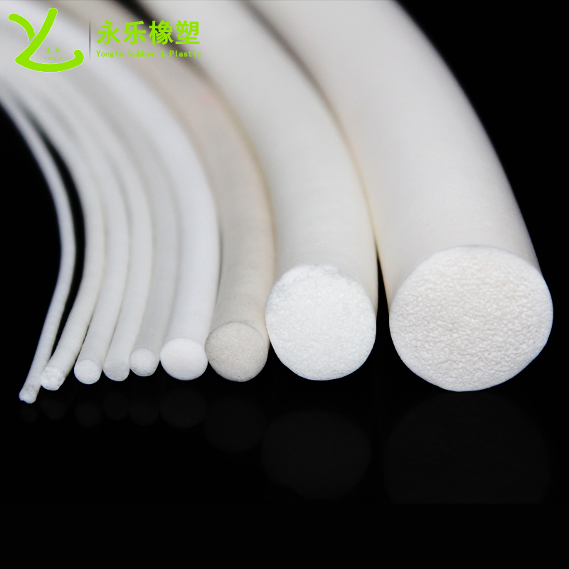 白色發(fā)泡硅膠條，無鹵發(fā)泡硅膠密封條，防水發(fā)泡硅膠密封條