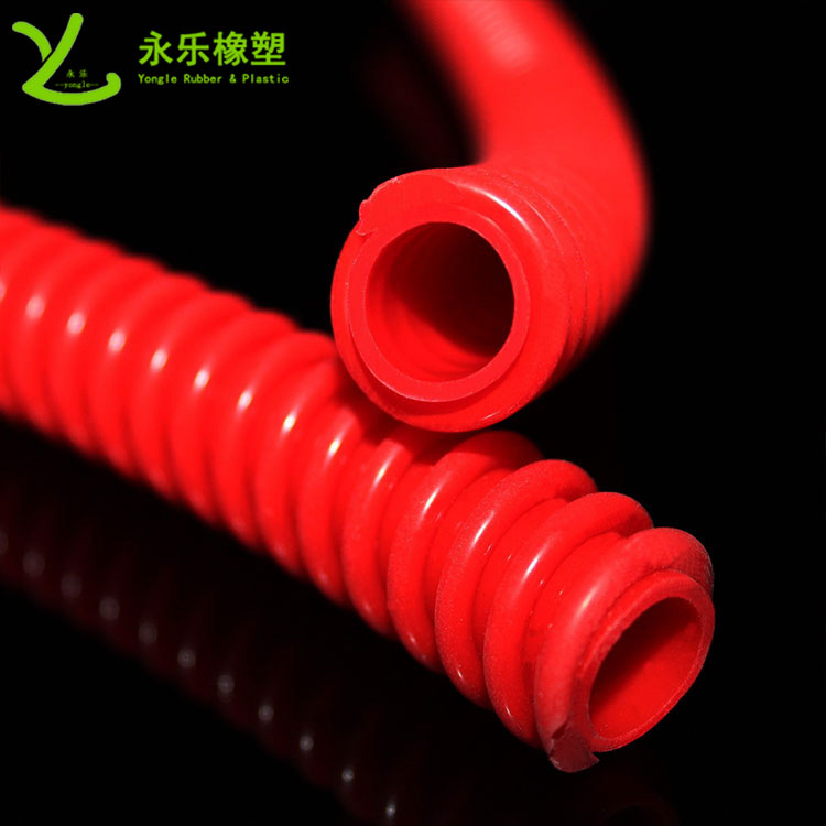 擠出醫(yī)用硅膠波紋管，紅色硅膠波紋管，耐高溫硅膠波紋管