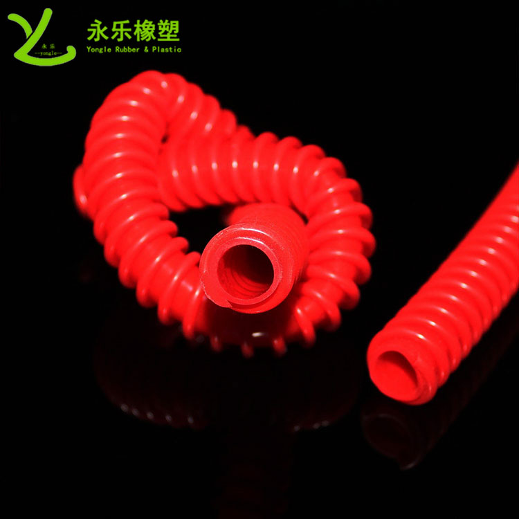擠出醫(yī)用硅膠波紋管，紅色硅膠波紋管，耐高溫硅膠波紋管
