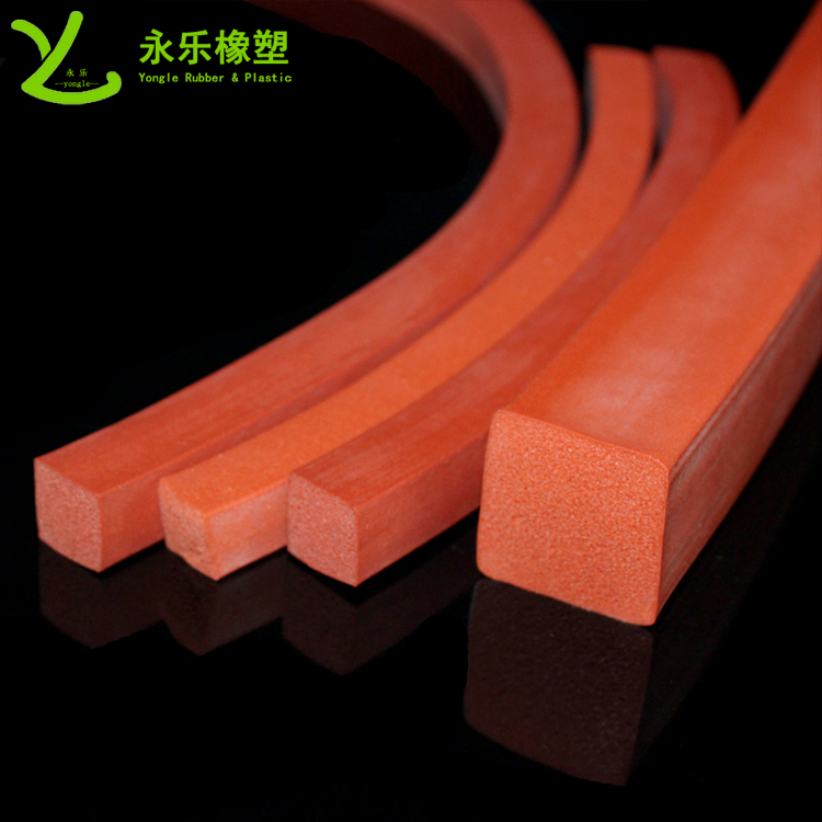寧河擠出硅膠密封條，耐高溫發(fā)泡硅膠條，阻燃硅膠發(fā)泡條