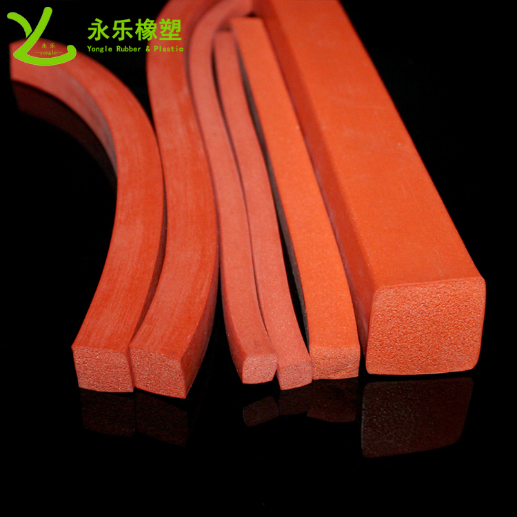 寧河擠出硅膠密封條，耐高溫發(fā)泡硅膠條，阻燃硅膠發(fā)泡條
